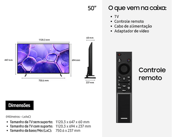 Samsung Smart TV 65" Crystal UHD 4K